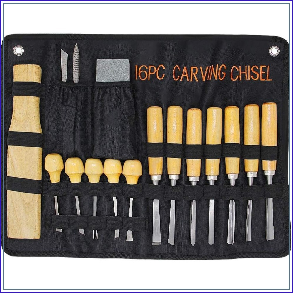 Chisel Set Wood - 16PCS Professional Wood Carving Tools Set