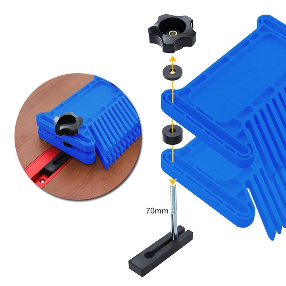 Tools For Woodworking Workshop - Blue ABS Plastic Feather Board Set