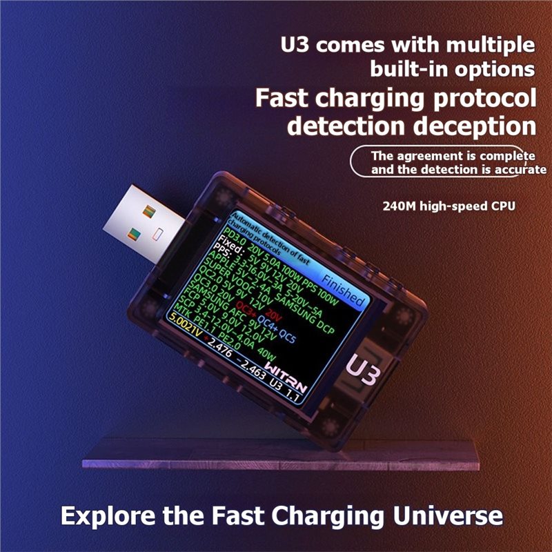 AB41-USB Tester U3 3.1 PD Deco - Tools Qc reseña y precio