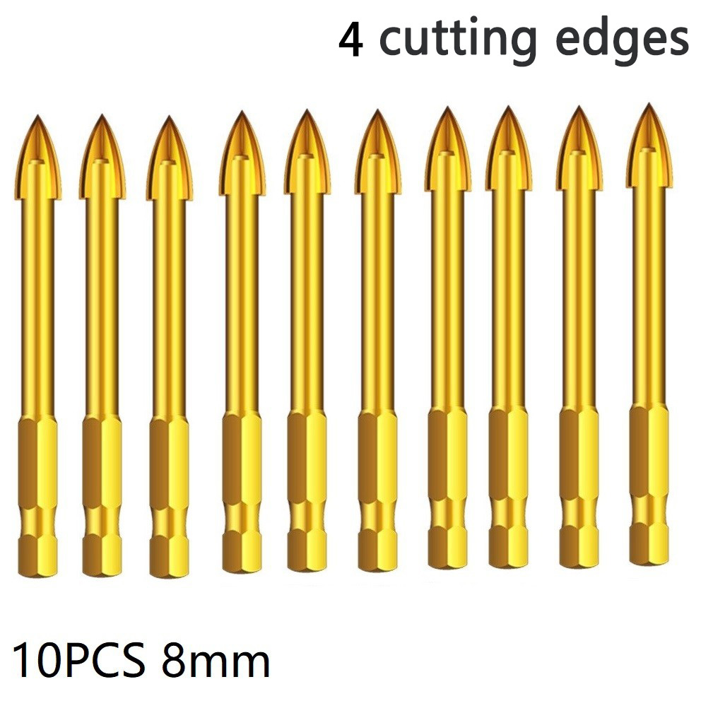 10pcs 6/8mm Drill Bit Titanium - Tools For Woodworking Workshop reseña y precio