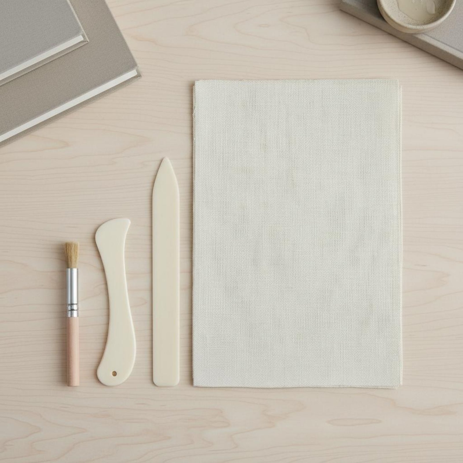 4 Pieces Bookbinding Cloth and - Tools Set Workshop reseña y precio