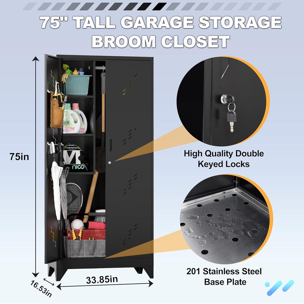 75-Inch Heavy-Duty Cleaning To - Workshop Tools Hanging reseña y precio
