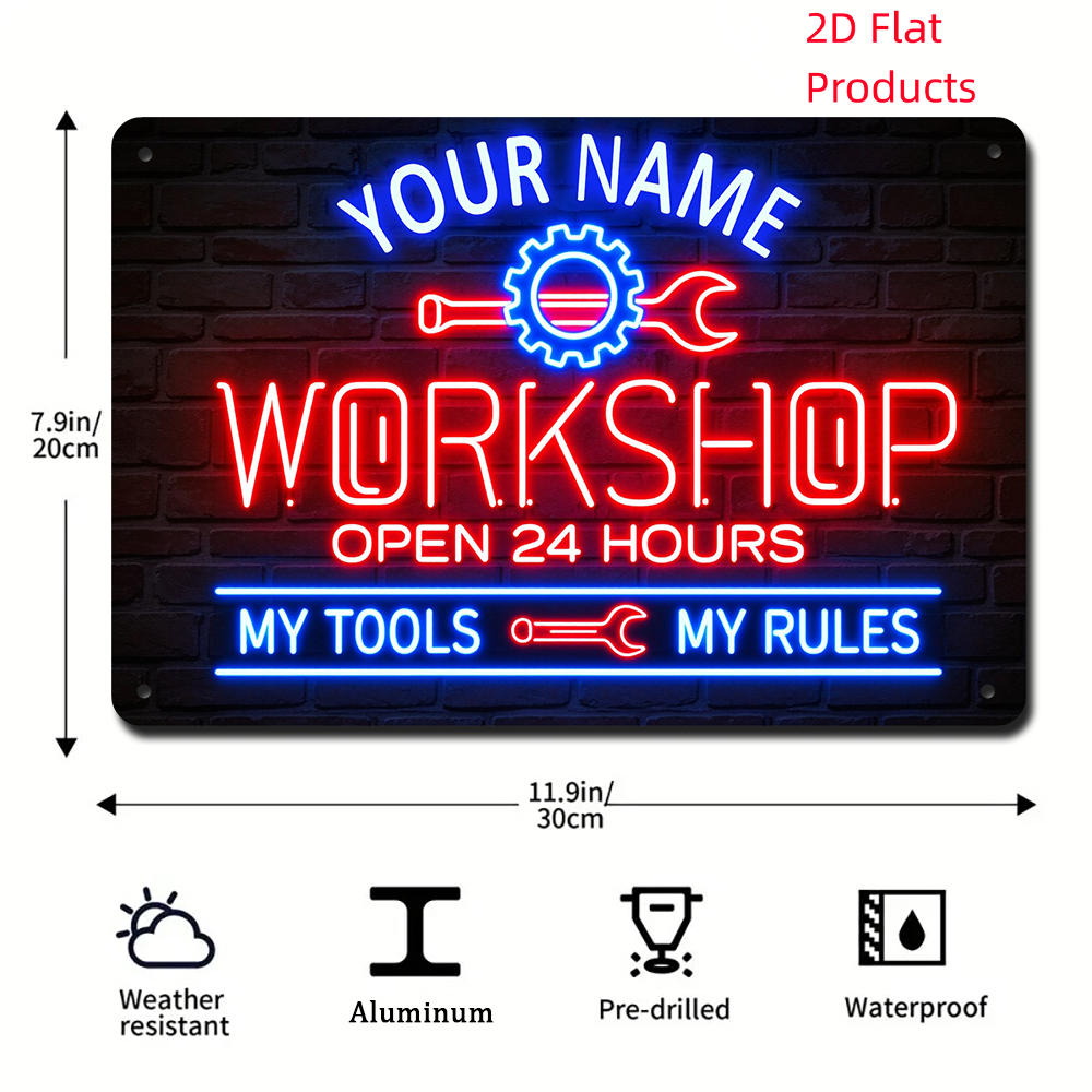 2D FLAT Personalized Custom Na - Workshop Tools Name reseña y precio
