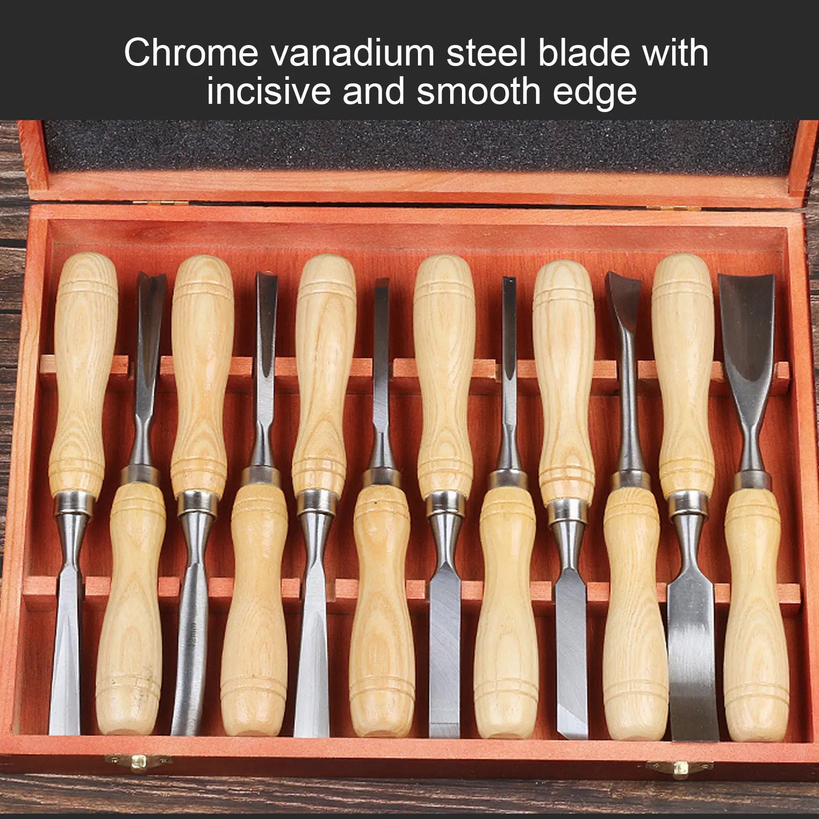 12Pcs/Set Wood Carving Tools,C - Chisel Set Wood reseña y precio