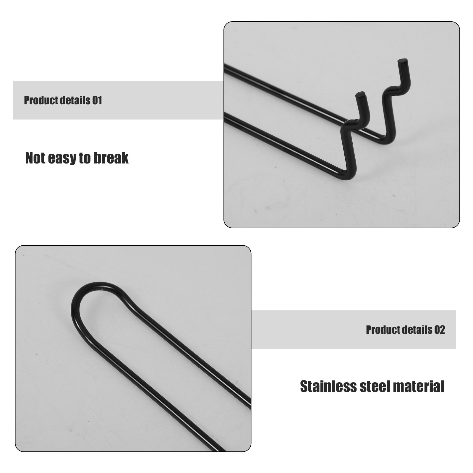 10Pcs Pegboard Hooks Stainless - Workshop Tools Hanging reseña y precio