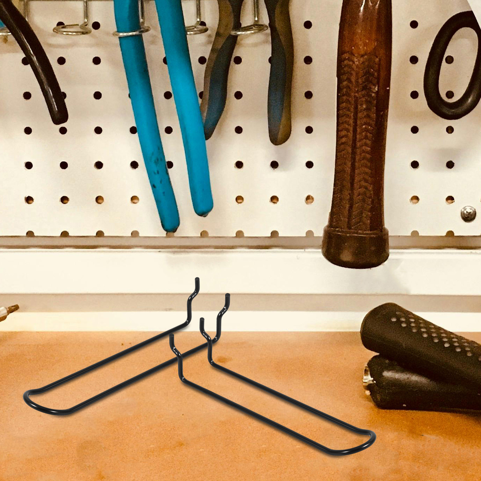 10Pcs Pegboard Hooks Stainless - Workshop Tools Hanging reseña y precio