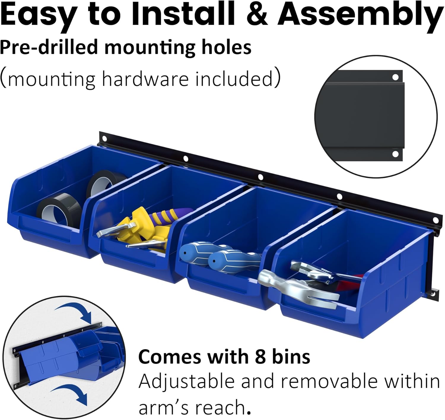 Wall Mounted Garage Storage Bi - Workshop Tools Hanging reseña y precio