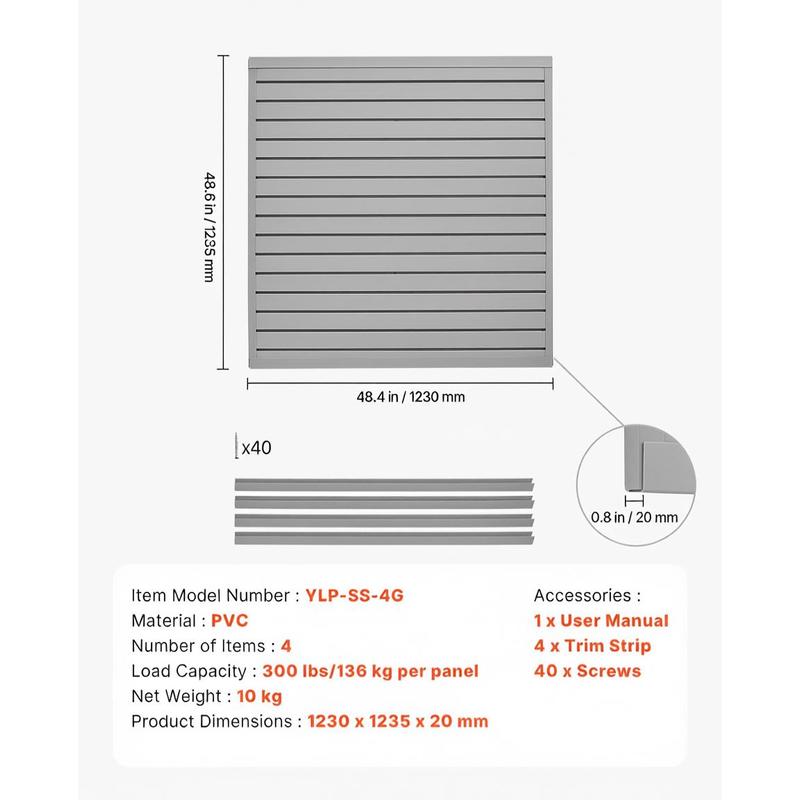 PVC Wall Plank 4 x 4 ft For Ga - Workshop Tools Storage reseña y precio