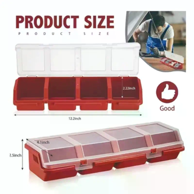 Screw Organizer Box Plastic 4  - Workshop Tools Storage reseña y precio