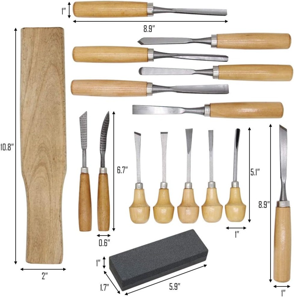 16PCS Professional Wood Carvin - Chisel Set Wood reseña y precio