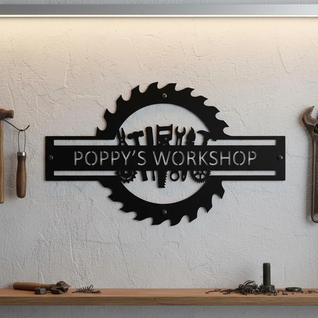 Custom Garage Name Sign,Worksh - Workshop Tools Name reseña y precio