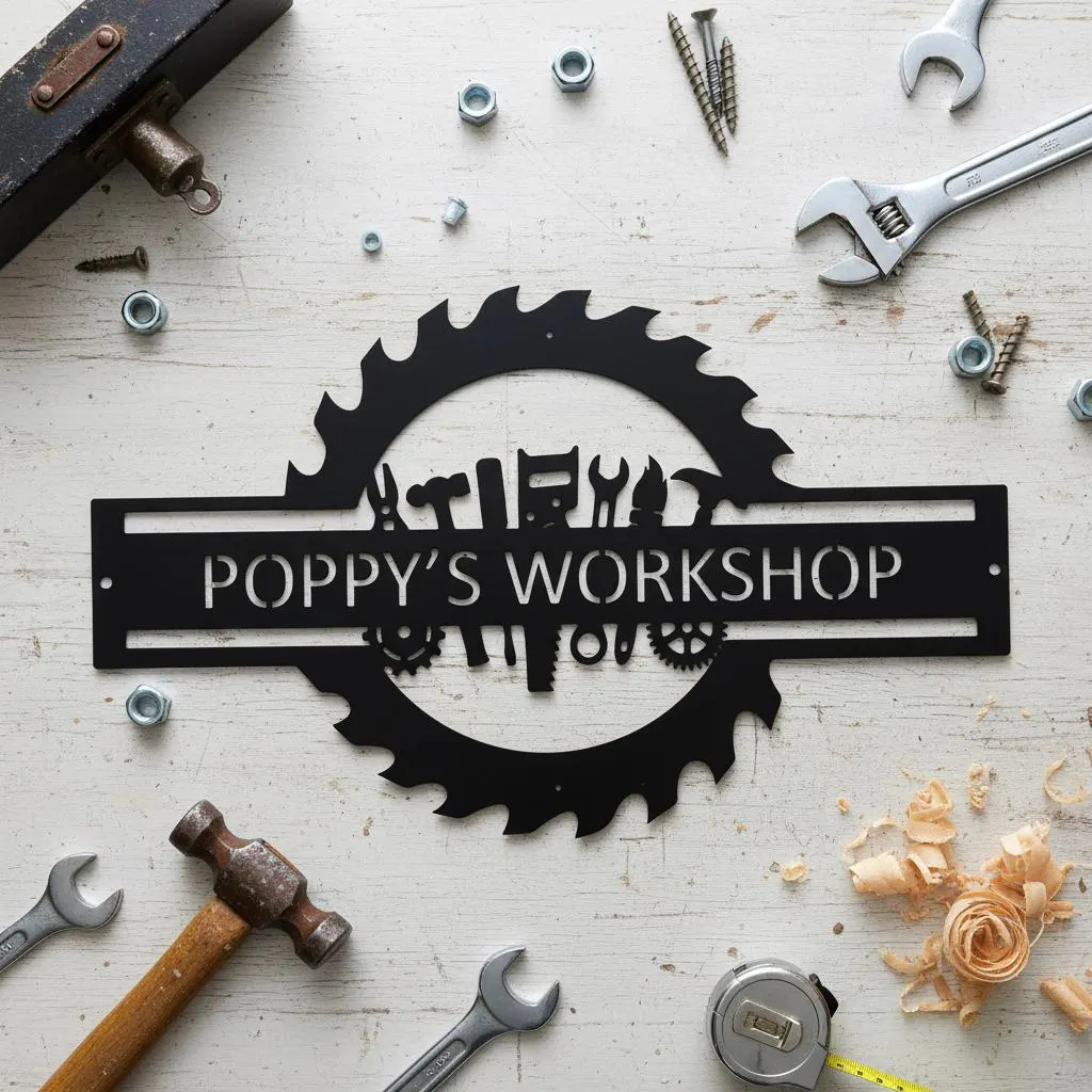Custom Garage Name Sign,Worksh - Workshop Tools Name reseña y precio