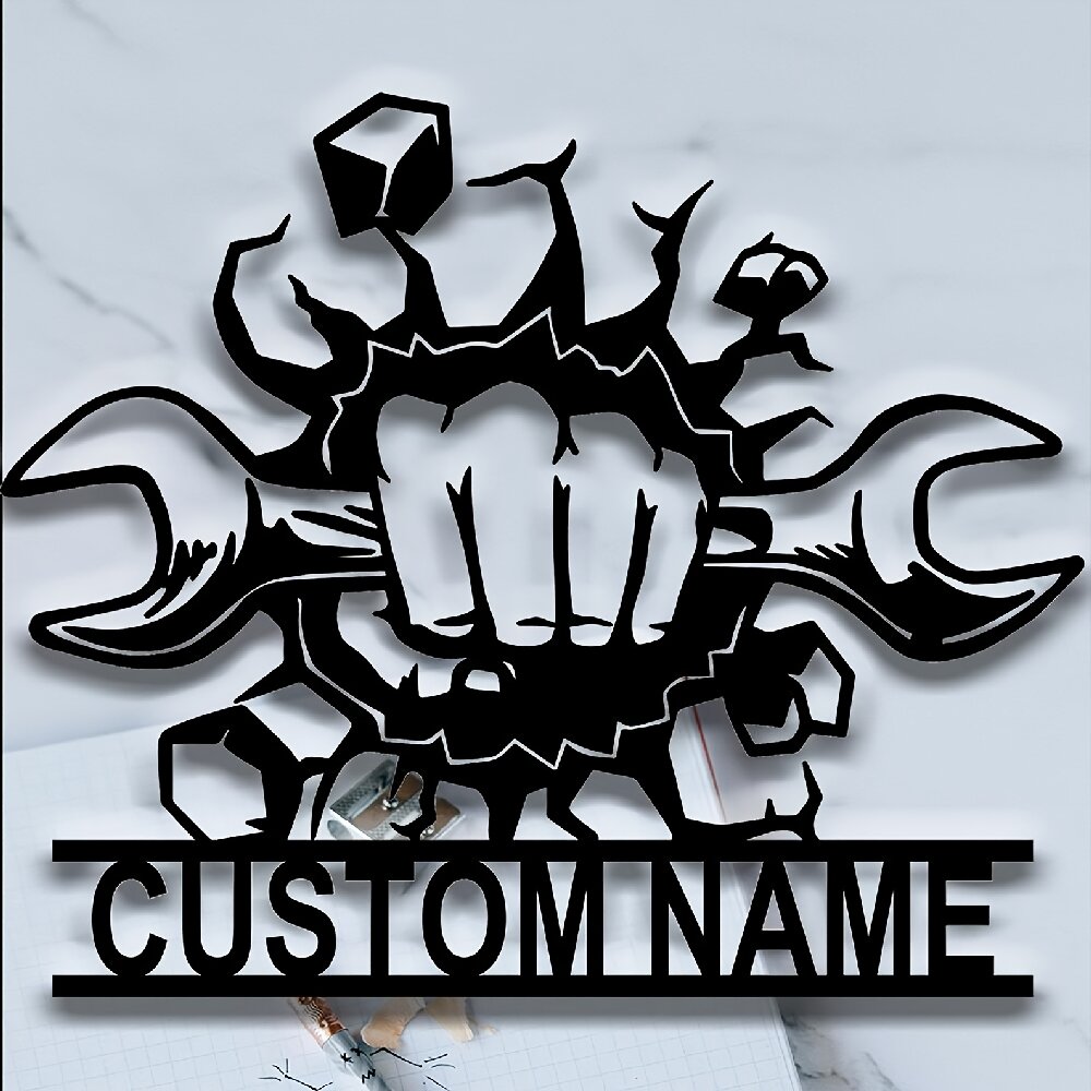 Custom Metal Workshop Wall Sig - Workshop Tools Name reseña y precio