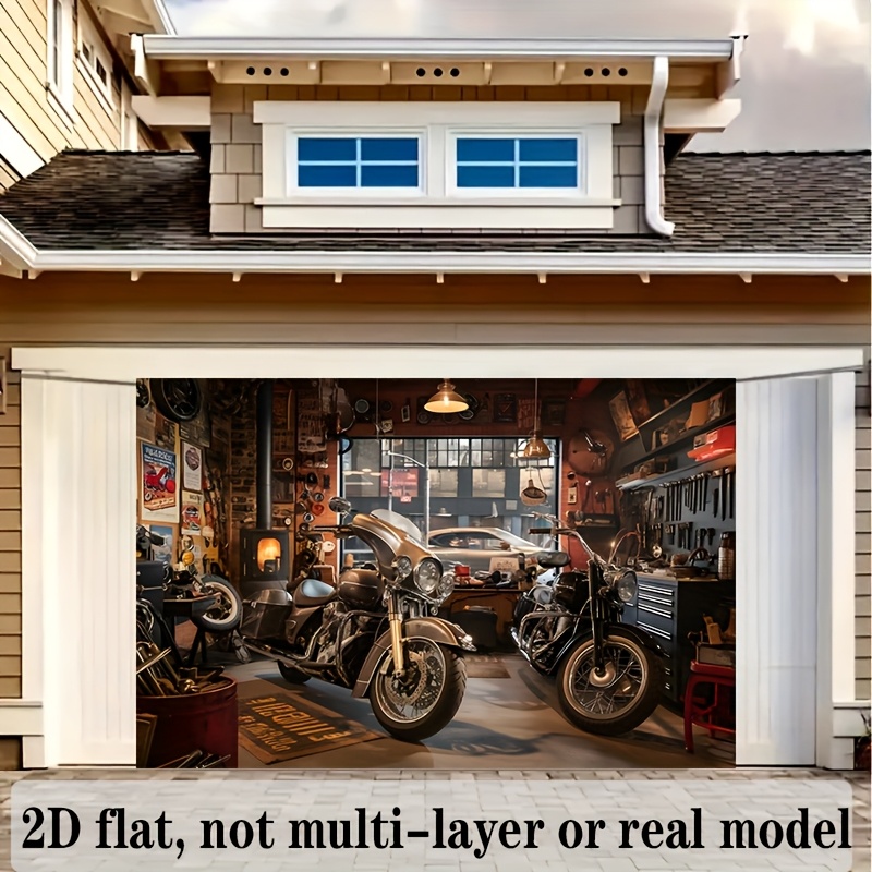 Motorcycle Garage Tapestry Cla - Workshop Tools Hanging reseña y precio