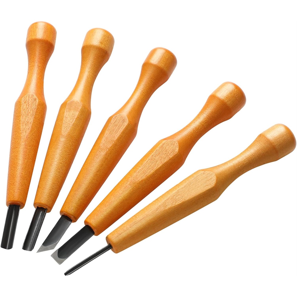 5 Pcs Linocut Carving Tools Se - Chisel Set Wood reseña y precio