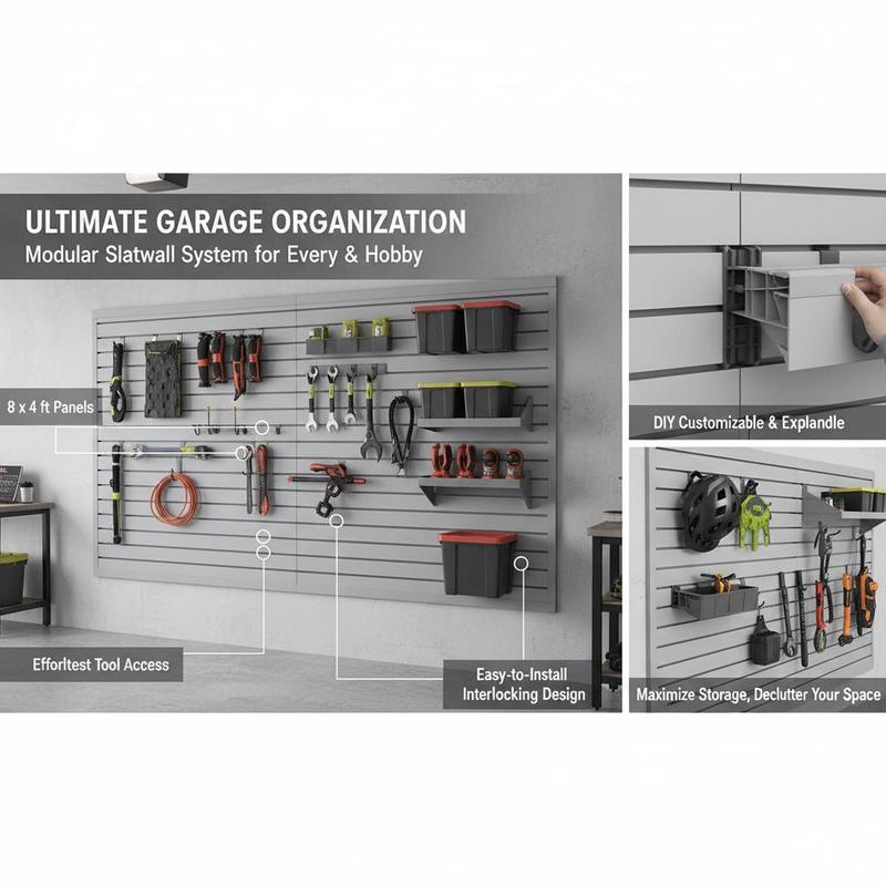 PVC Wall Board 8 x 4 ft For Ga - Workshop Tools Storage reseña y precio