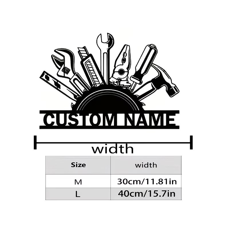 Custom Metal Tool Wall Art - P - Workshop Tools Name reseña y precio